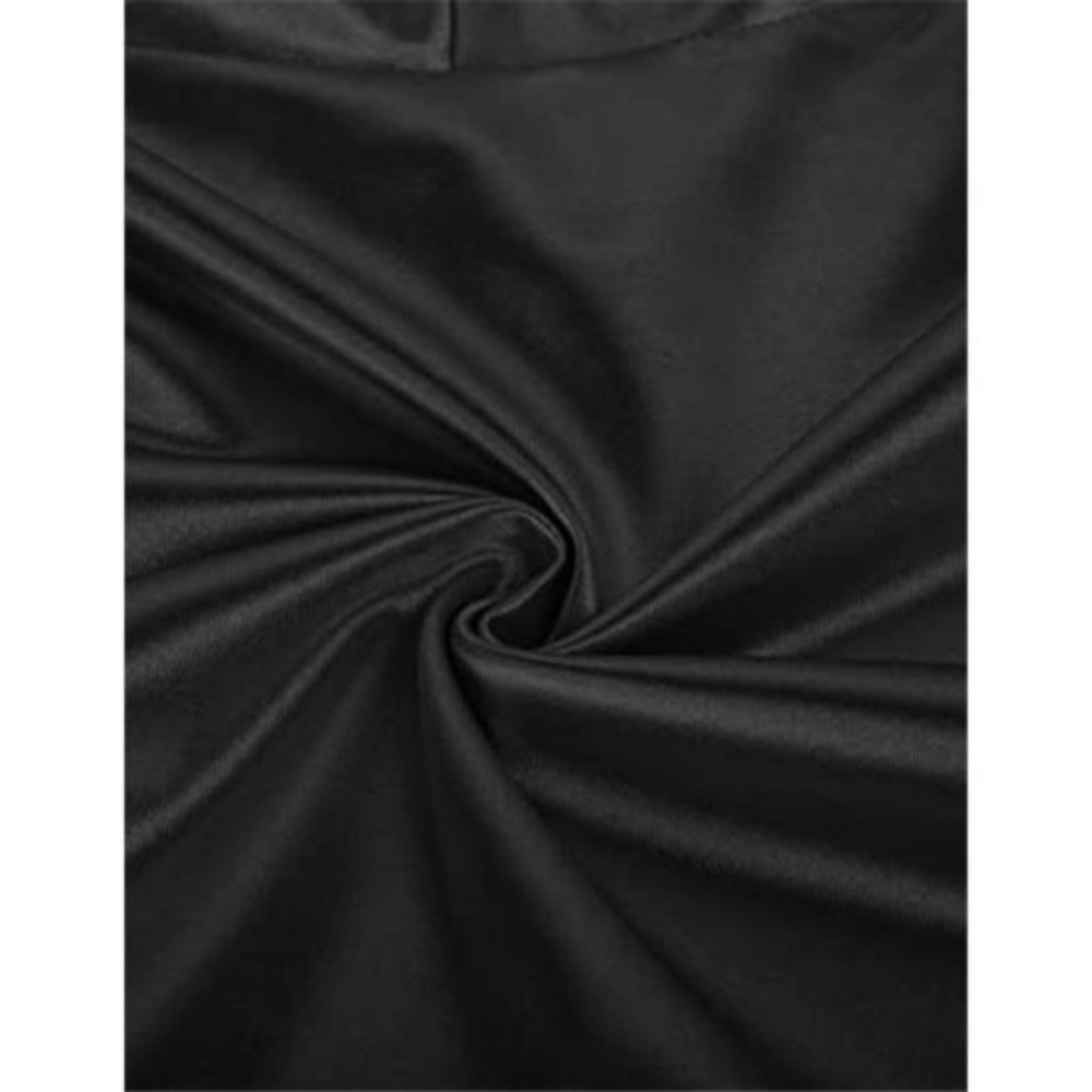 𝅺HOT Women's Vintage Cropped Shrug Bolero Cardigan, Luxury Satin-black - Picture 4 of 6